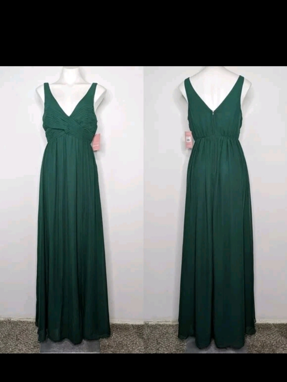 Birdy Grey Laurie Emerald Green Maxi Gown Dress Bridesmaid Size Small Womens